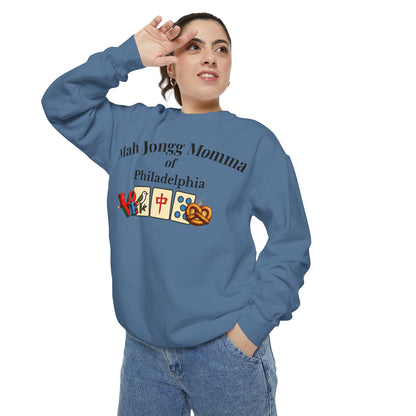 Mah Jongg Momma of Philadelphia Crewneck Sweatshirt - Mahjong Tournament Sweatshirt