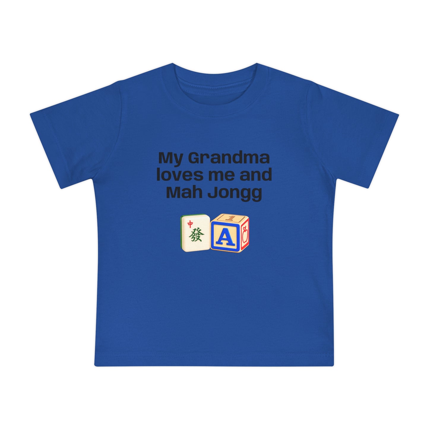 My Grandma Loves Me and Mah Jongg T-Shirt - Cute Mahjong Infant Tee