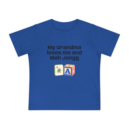 My Grandma Loves Me and Mah Jongg T-Shirt - Cute Mahjong Infant Tee