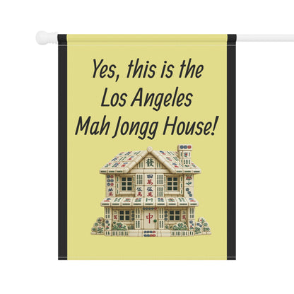 Mah Jongg:"Yes, This Is the Los Angeles Mah Jongg House!" Yellow Mah Jongg Flag