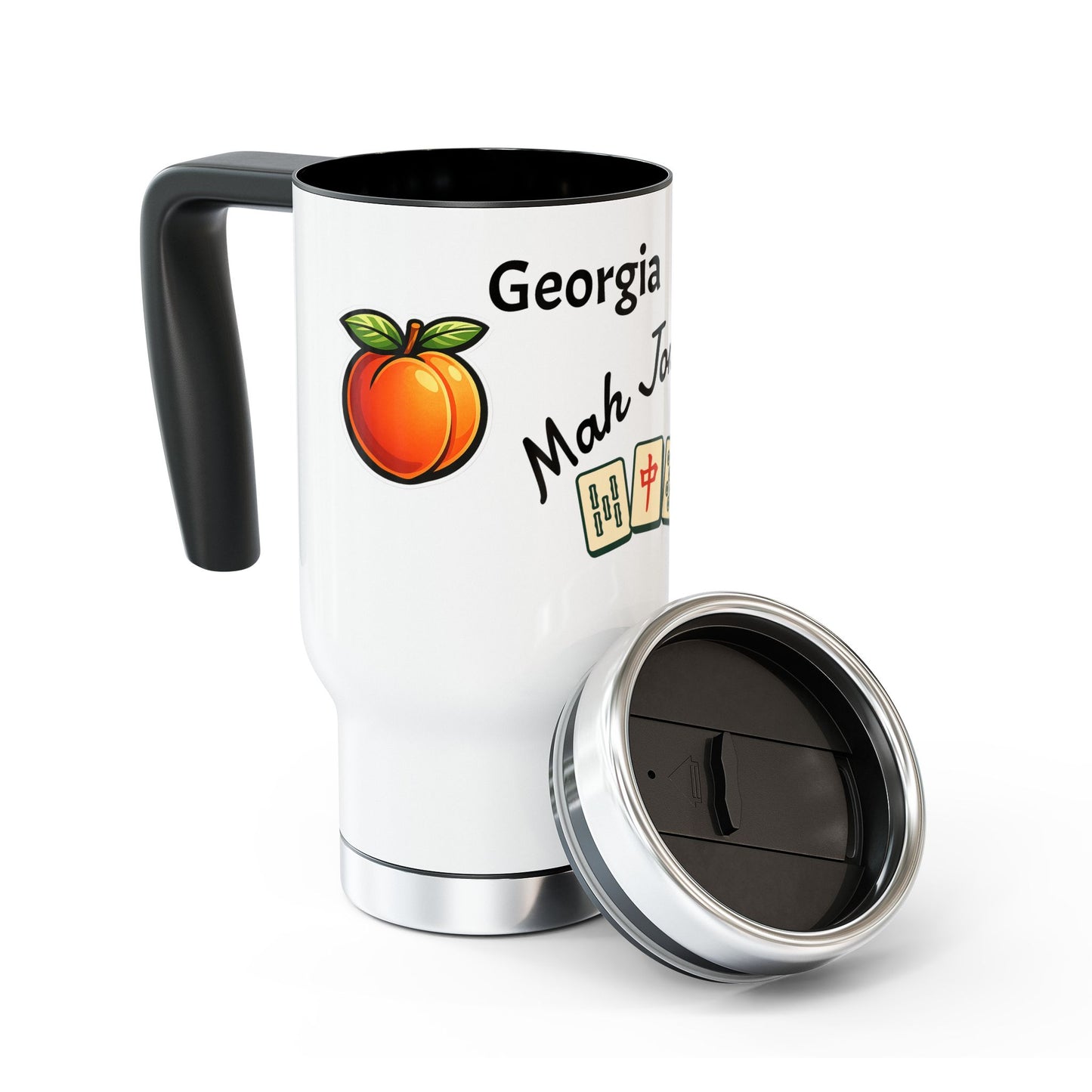 Georgia Mah Jongg travel mug | 14oz stainless steel travel mug with handle