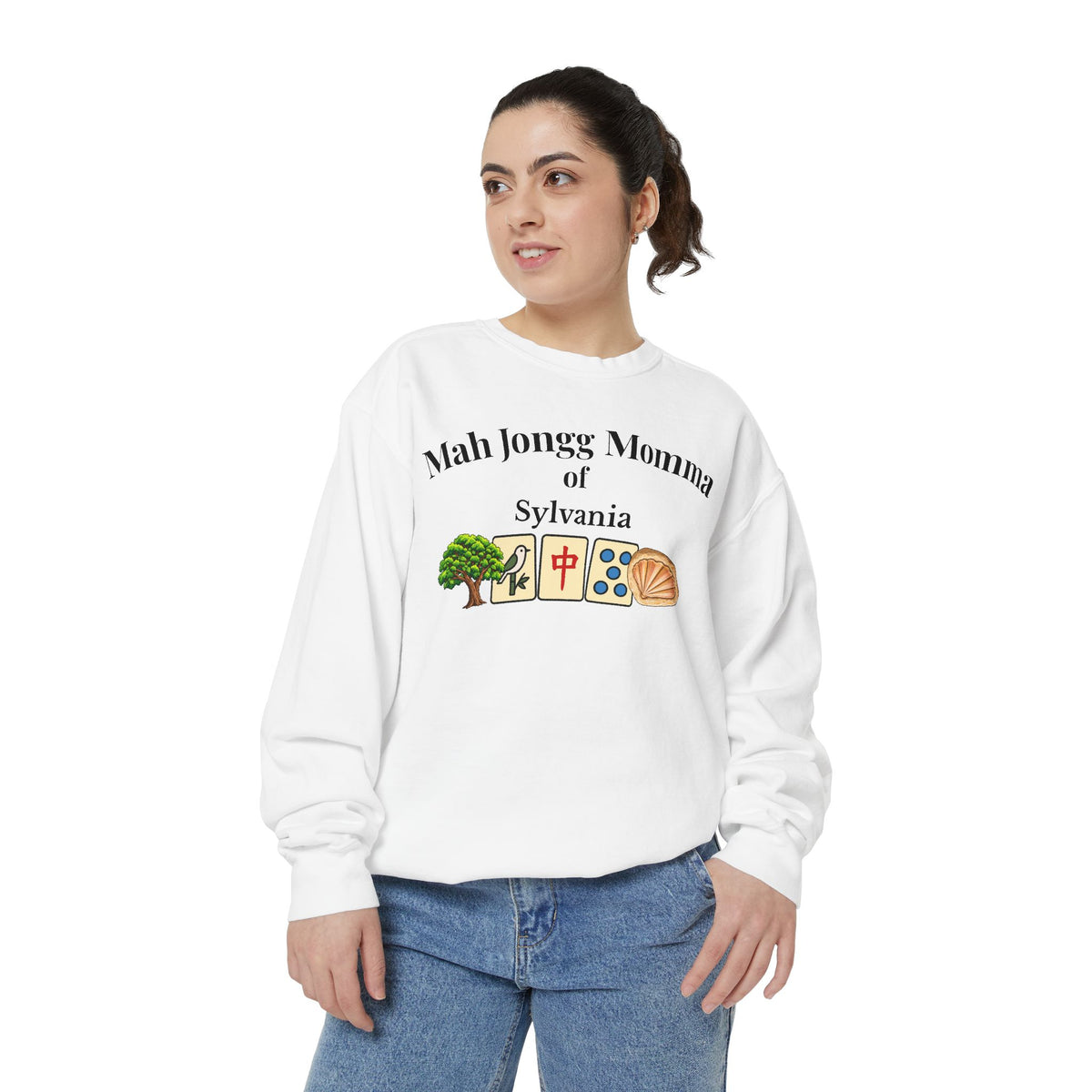 Mah Jongg Momma of Sylvania Crewneck Sweatshirt - Mahjong Tournament Sweatshirt
