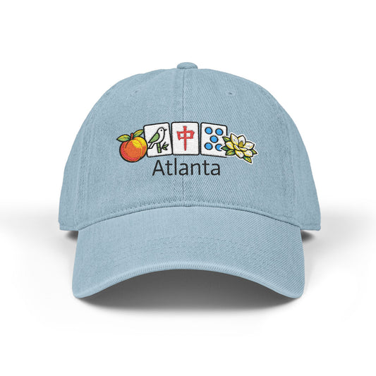 Mah Jongg Atlanta Embroidered  Jean Hat - For MahJong Players