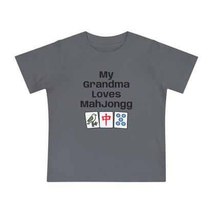 My Grandma Loves Mah Jongg Baby T-Shirt - Cute Mahjong Infant Tee