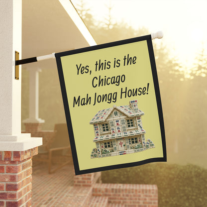 Mah Jongg:"Yes, This Is the Wisconsin Mah Jongg House!" Yellow Mah Jongg Flag