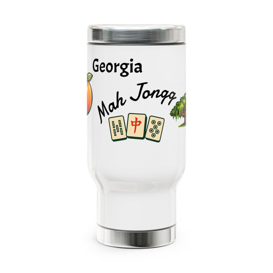 Georgia Mah Jongg travel mug | 14oz stainless steel travel mug with handle
