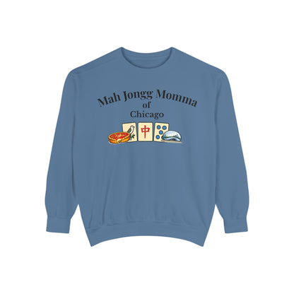 Mah Jongg Momma of Chicago Crewneck Sweatshirt - Mahjong Tournament Sweatshirt