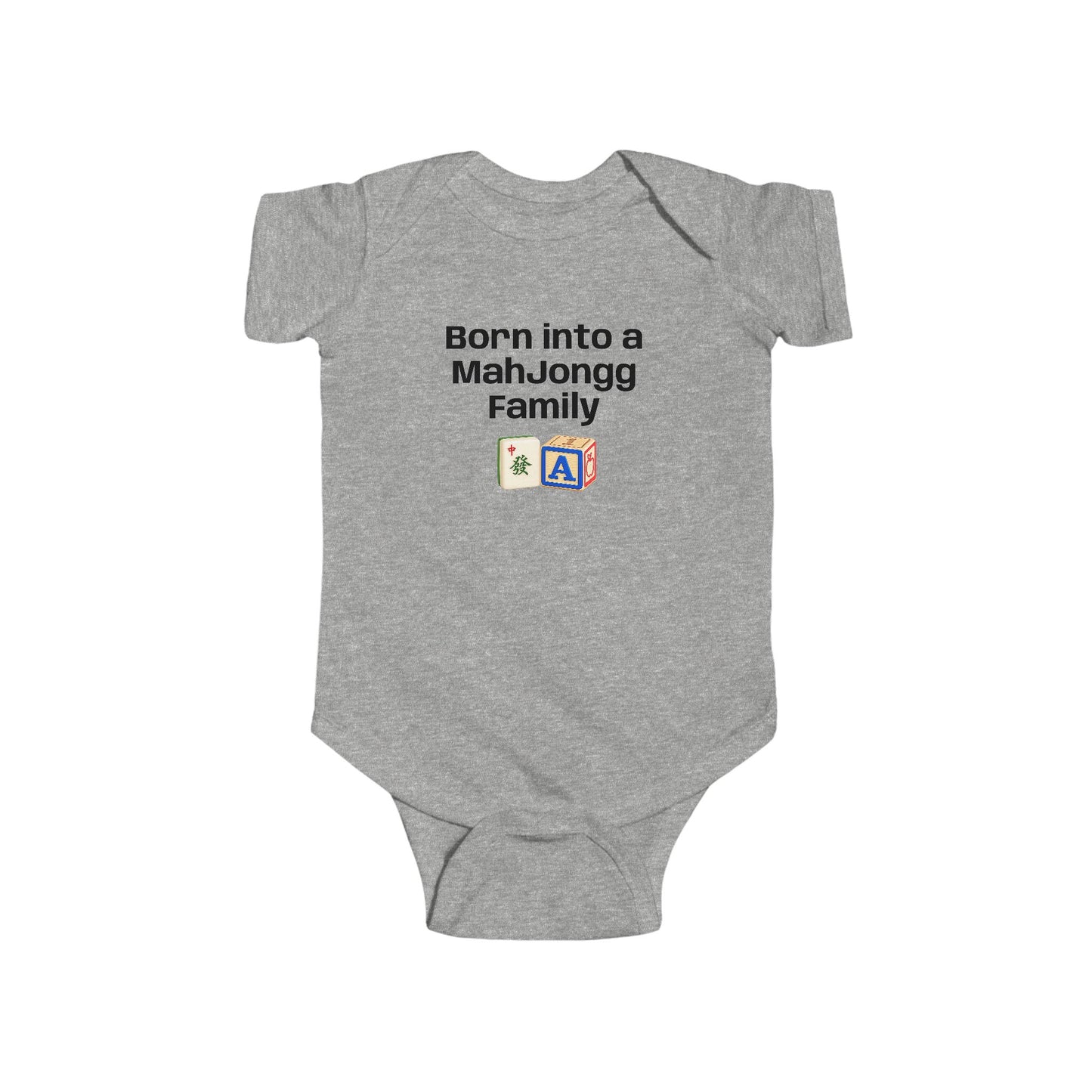 Born into a Mah Jongg Family Infant Bodysuit | Baby Onesie - for Mah Jongg Game or Family Gathering