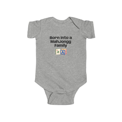 Born into a Mah Jongg Family Infant Bodysuit | Baby Onesie - for Mah Jongg Game or Family Gathering