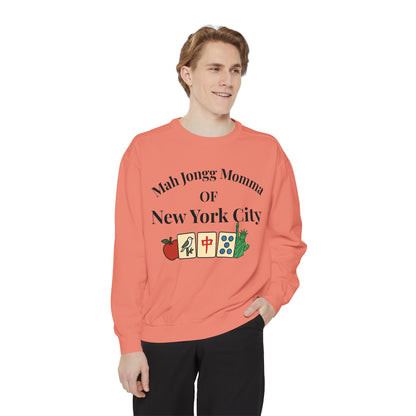 Mah Jongg Momma of New York City Sweatshirt - Comfort Colors Crewneck - Mahjong Player Gift - Tournament Sweatshirt - Mahjong Club Apparel