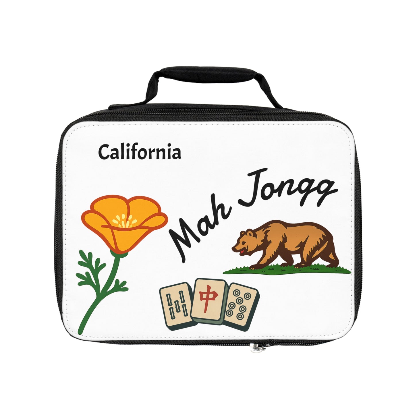 California Mah Jongg Insulated Lunch Bag | Mah Jongg Game Day Lunch