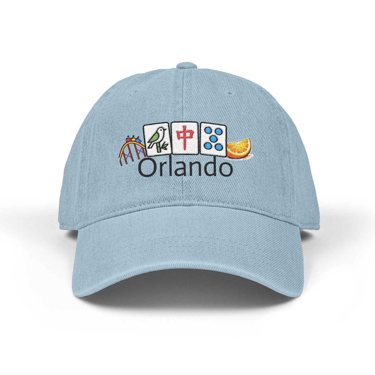 Mah Jongg Orlando Embroidered  Jean Hat - For MahJong Players