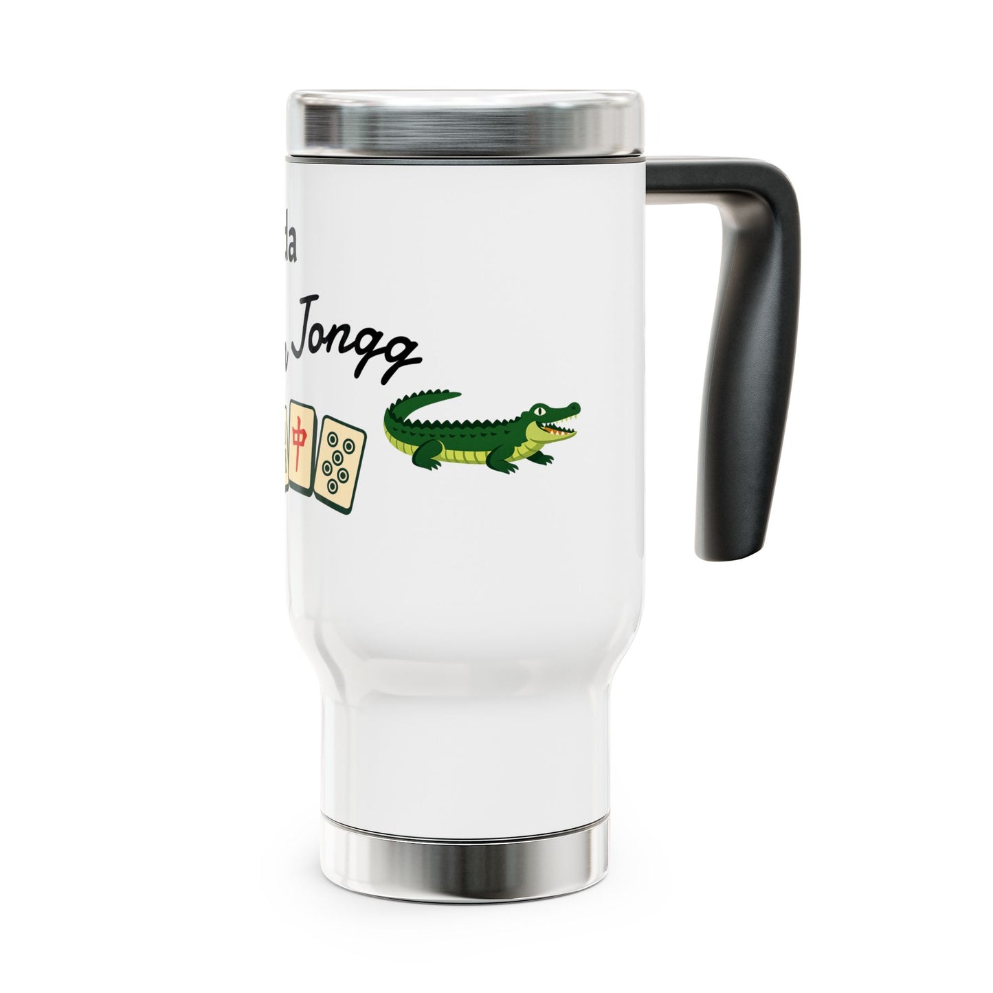 Florida Mah Jongg travel mug | 14oz stainless steel travel mug with handle