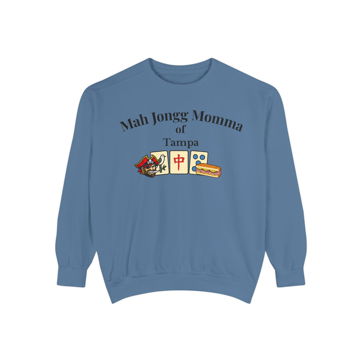 Mah Jongg Momma of Tampa Crewneck Sweatshirt - Mahjong Tournament Sweatshirt