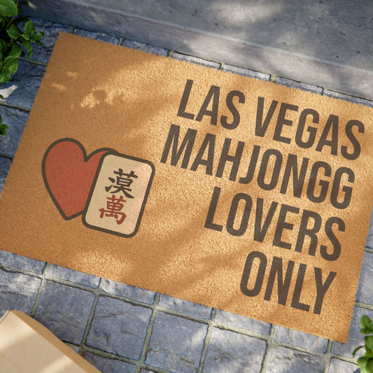 Las Vegas Mahjongg Lovers Only Doormat | Customized City, State or Hometown Option - Perfect for Mah Jongg Game Night