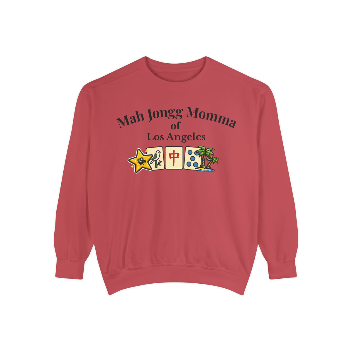 Mah Jongg Momma of Los Angeles Crewneck Sweatshirt - Mahjong Tournament Sweatshirt