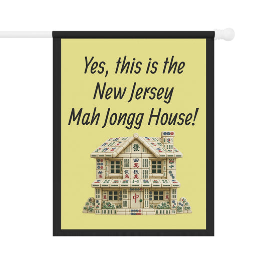 Mah Jongg:"Yes, This Is the New Jersey Mah Jongg House!" Yellow Mah Jongg Flag