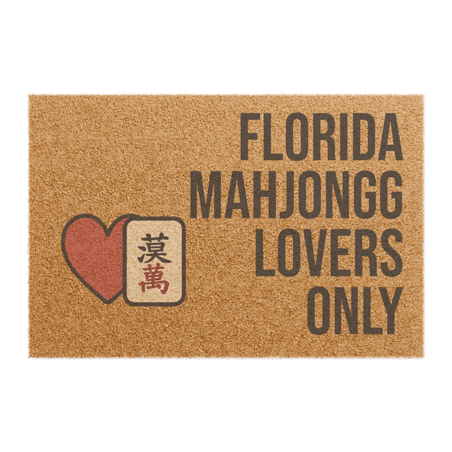Florida Mahjongg Lovers Only Doormat | Customized City, State or Hometown Option - Perfect for Mah Jongg Game Night
