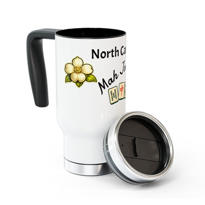 North Carolina Mah Jongg travel mug | 14oz stainless steel travel mug with handle