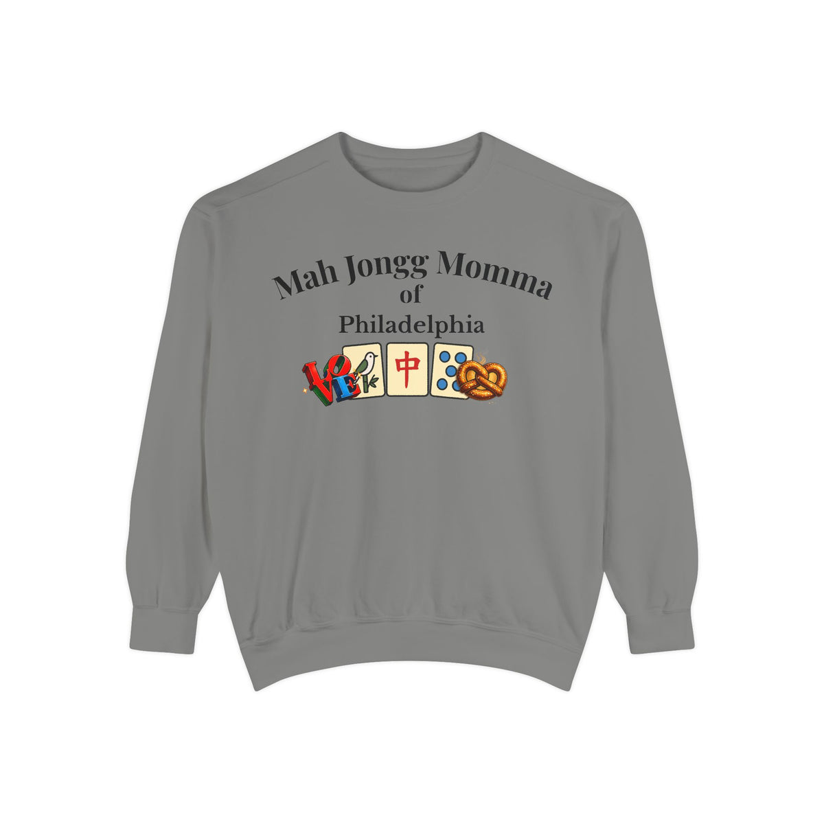 Mah Jongg Momma of Philadelphia Crewneck Sweatshirt - Mahjong Tournament Sweatshirt