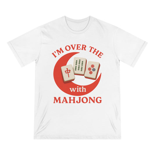 Over the Moon Red T-Shirt - Mahjong  for Mah Jongg Game Day