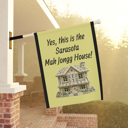 Mah Jongg: "Yes, This Is the Sarasota Mah Jongg House!" Yellow Mah Jongg Flag