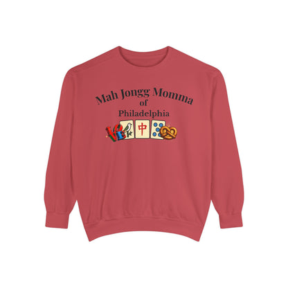 Mah Jongg Momma of Philadelphia Crewneck Sweatshirt - Mahjong Tournament Sweatshirt