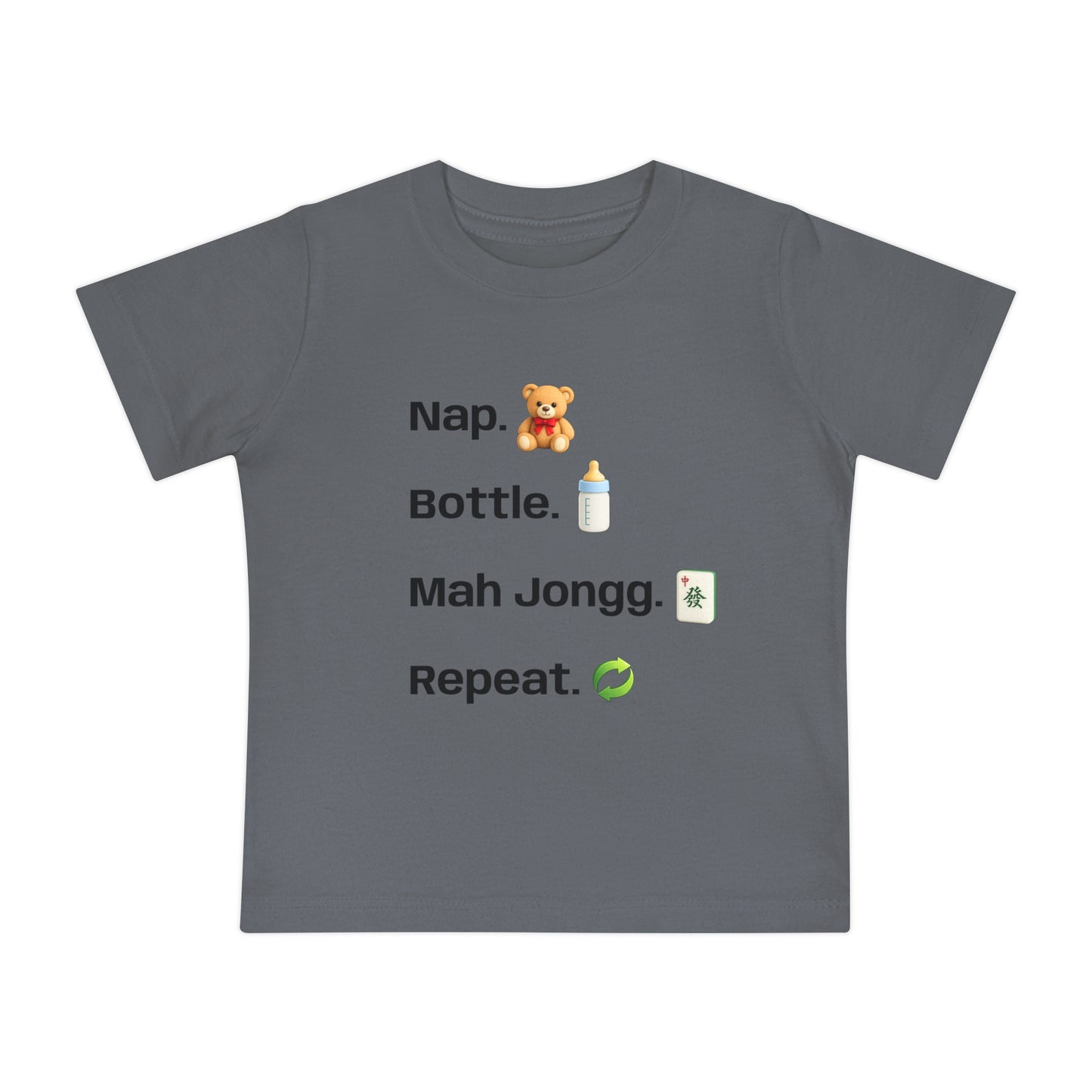 Nap Bottle Mah Jongg Repeat T-Shirt - Cute Mahjong Infant Tee