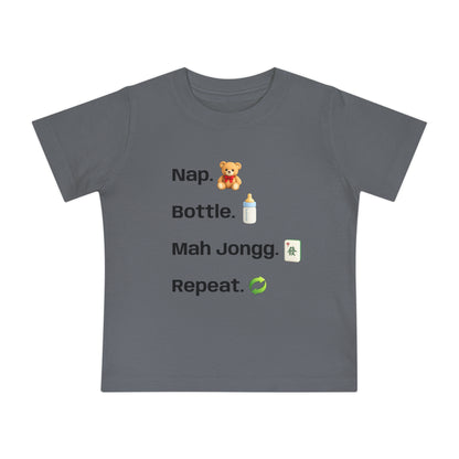 Nap Bottle Mah Jongg Repeat T-Shirt - Cute Mahjong Infant Tee