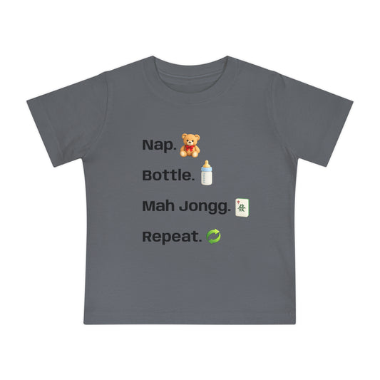 Nap Bottle Mah Jongg Repeat T-Shirt - Cute Mahjong Infant Tee