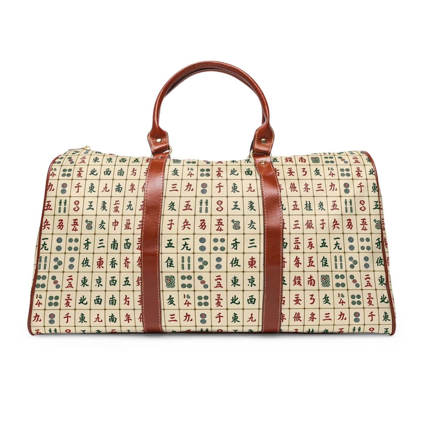Mah Jongg Waterproof Travel Bag — 'I brought my pie, and I don't mean apple.' Duﬀel for Players & Tournament Travel
