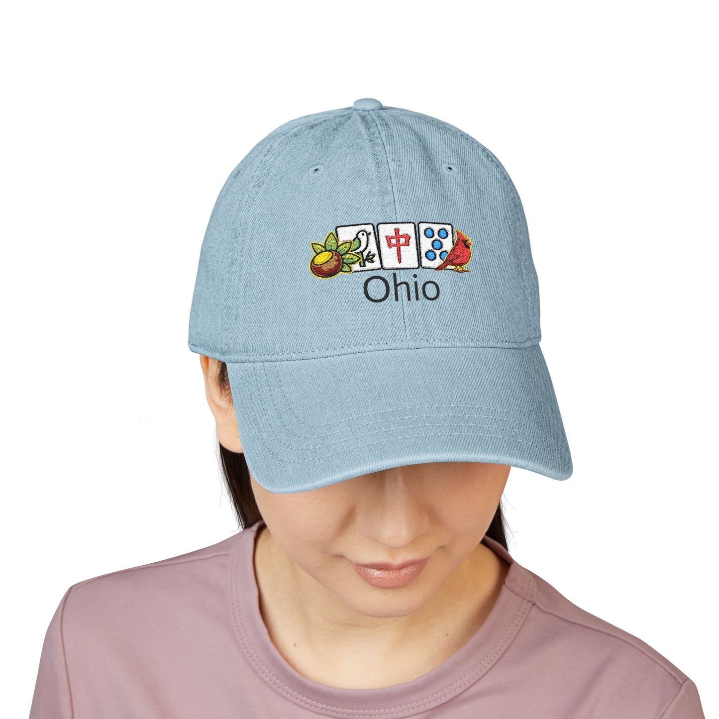Mah Jongg Ohio Embroidered  Jean Hat - For MahJong Players