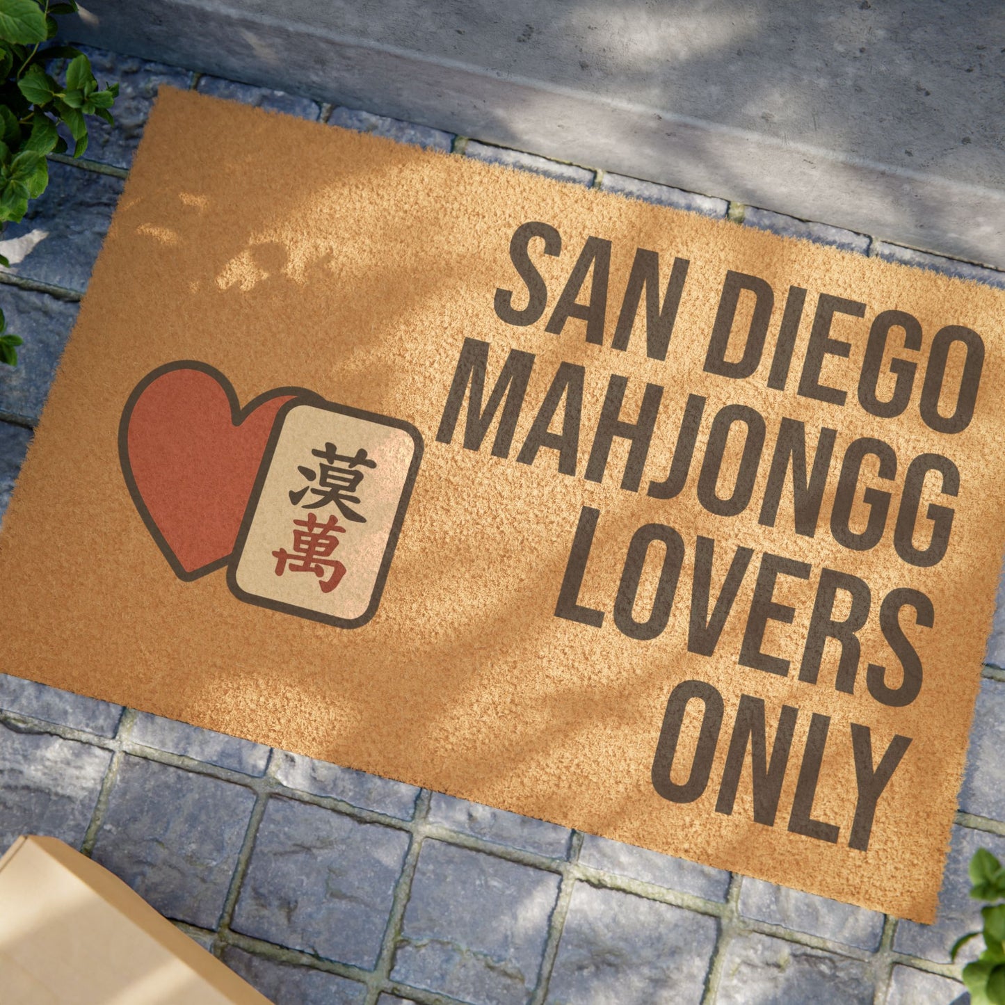 San Diego Mahjongg Lovers Only Doormat | Customized City, State or Hometown Option - Perfect for Mah Jongg Game Night