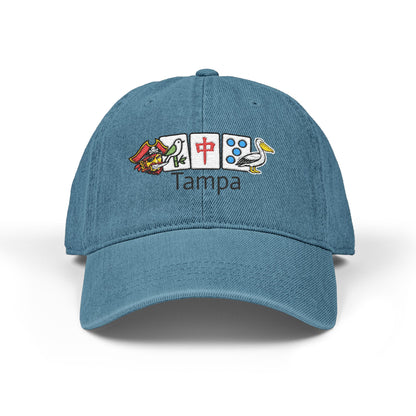 Mah Jongg Tampa Embroidered  Jean Hat - For MahJong Players