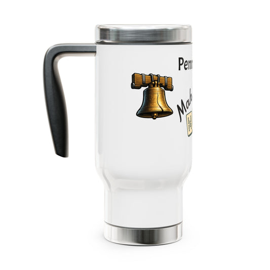 Pennsylvania Mah Jongg travel mug | 14oz stainless steel travel mug with handle