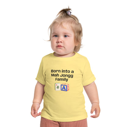 Born into a Mah Jongg Family T-Shirt - Cute Mahjong Infant Tee
