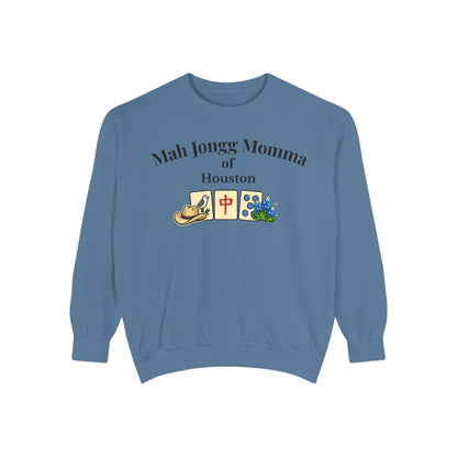 Mah Jongg Momma of Houston Crewneck Sweatshirt - Mahjong Tournament Sweatshirt