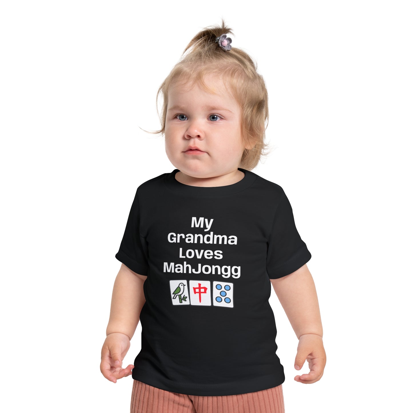My Grandma Loves Mah Jongg Baby T-Shirt - Cute Mahjong Infant Tee