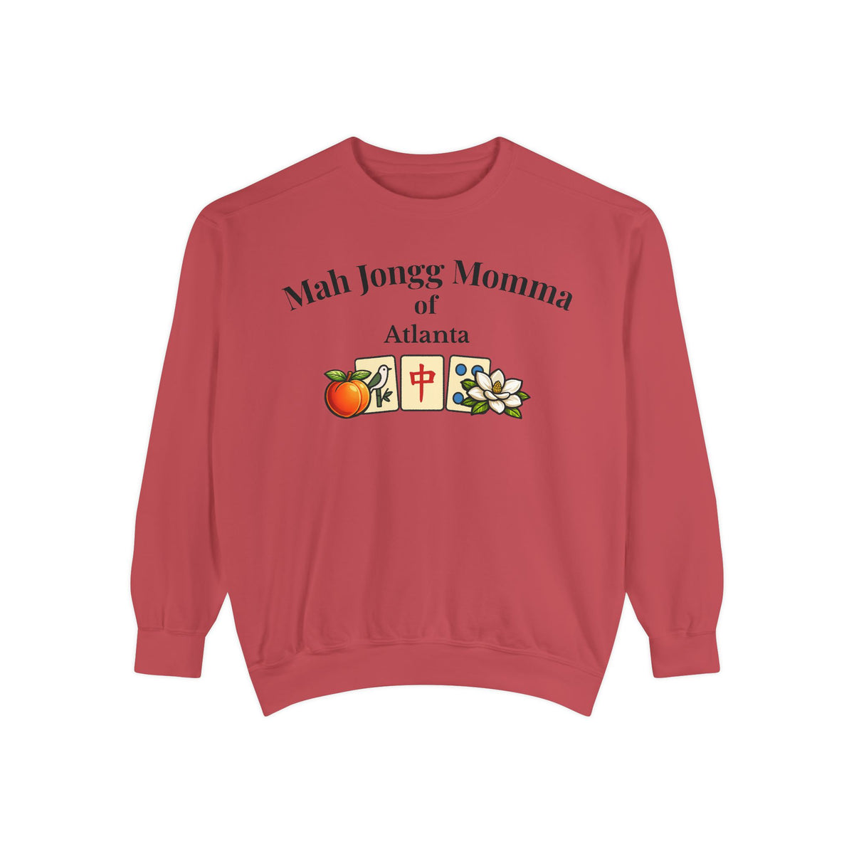 Mah Jongg Momma of Atlanta Crewneck Sweatshirt - Mahjong Tournament Sweatshirt