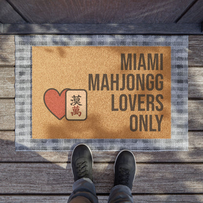 Miami Mahjongg Lovers Only Doormat | Customized City, State or Hometown Option - Perfect for Mah Jongg Game Night