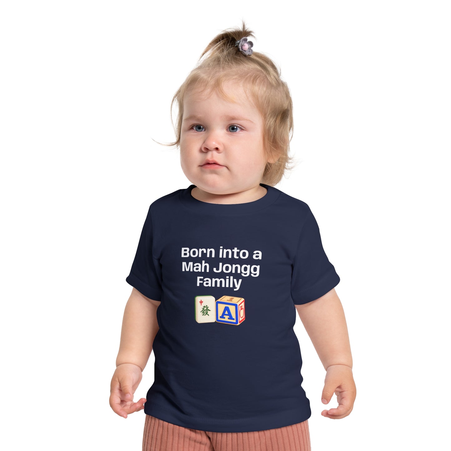 Born into a Mah Jongg Family T-Shirt - Cute Mahjong Infant Tee
