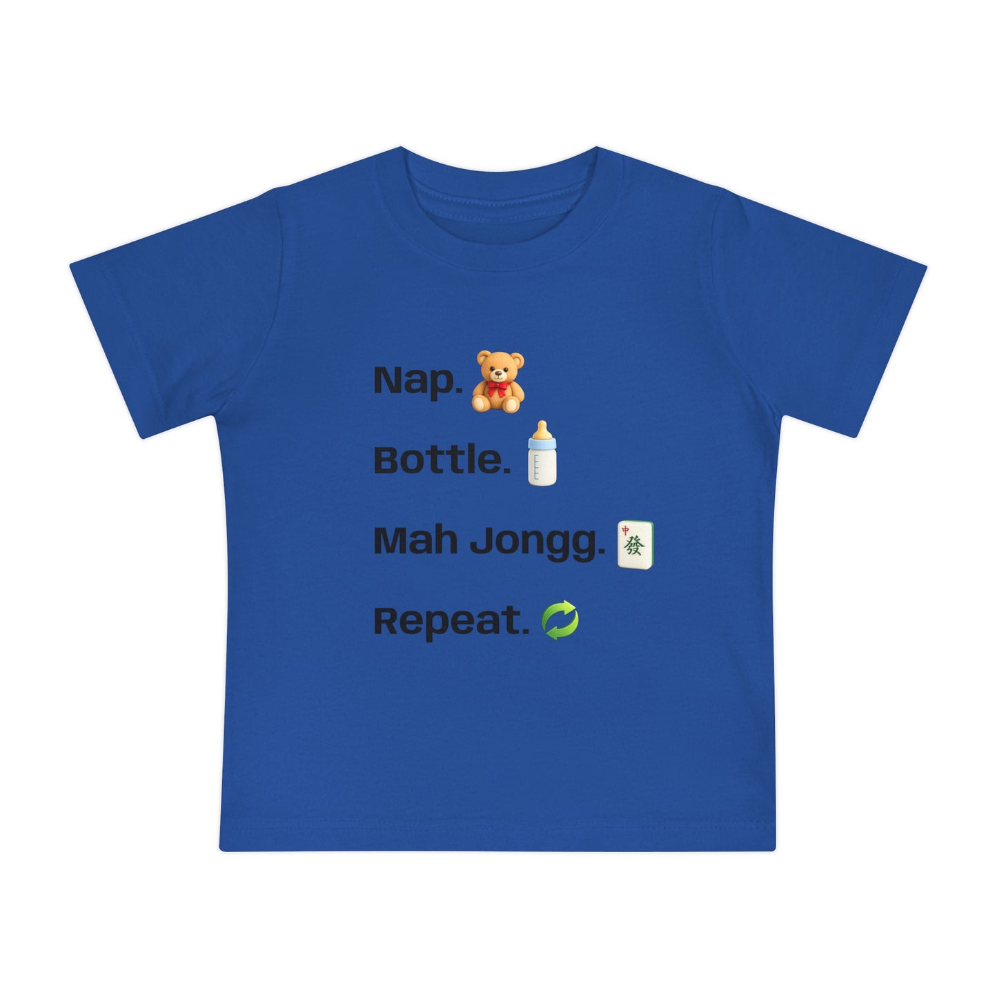 Nap Bottle Mah Jongg Repeat T-Shirt - Cute Mahjong Infant Tee
