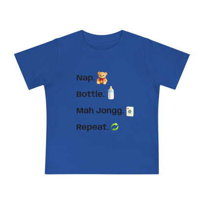 Nap Bottle Mah Jongg Repeat T-Shirt - Cute Mahjong Infant Tee