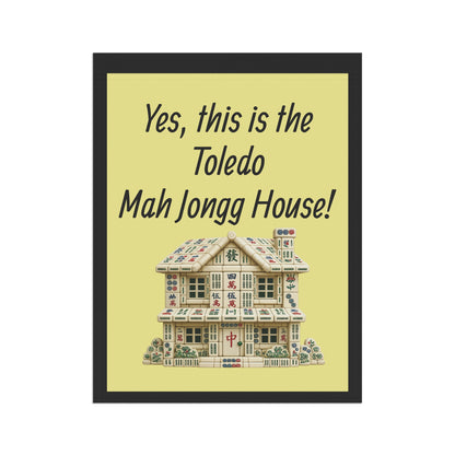 Mah Jongg:"Yes, This Is the Toledo Mah Jongg House!" Yellow Mah Jongg Flag