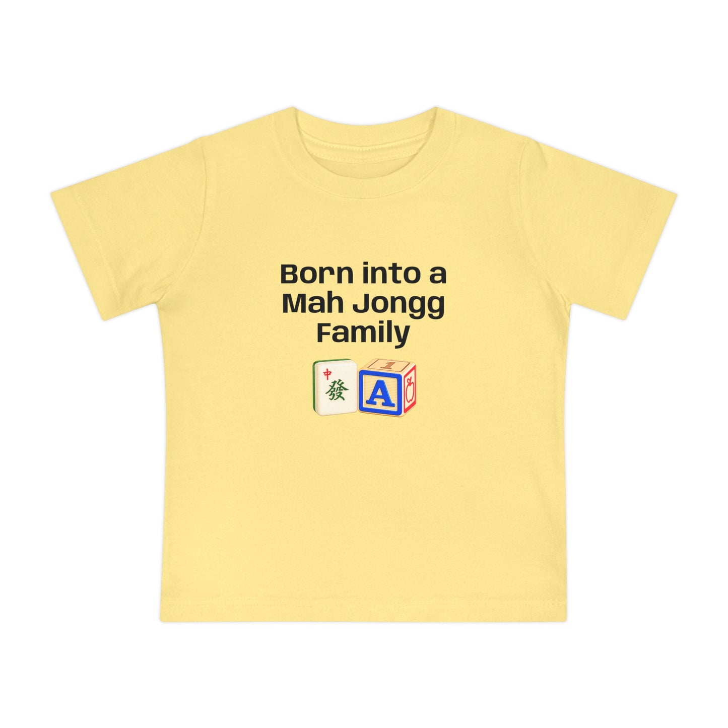 Born into a Mah Jongg Family T-Shirt - Cute Mahjong Infant Tee