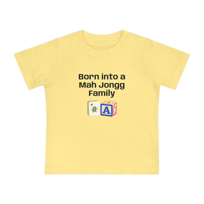 Born into a Mah Jongg Family T-Shirt - Cute Mahjong Infant Tee