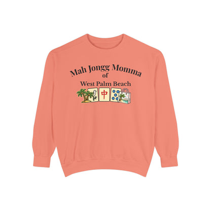 Mah Jongg Momma of West Palm Beach Crewneck Sweatshirt - Mahjong Tournament Sweatshirt