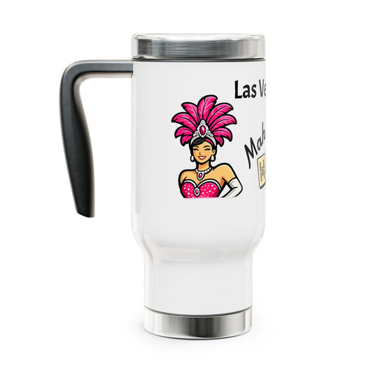 Las Vegas Mah Jongg travel mug | 14oz stainless steel travel mug with handle