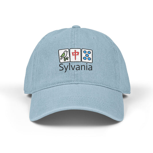 Mah Jongg Sylvania Embroidered Jean Hat - For MahJong Players - No Icons