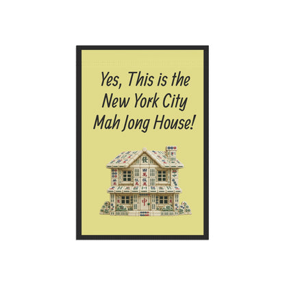 Mah Jongg:"Yes, This Is the New York City Mah Jongg House!" Yellow Mah Jongg Flag